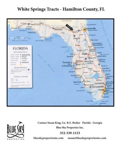 White Springs Tracts - FL HWY MAP