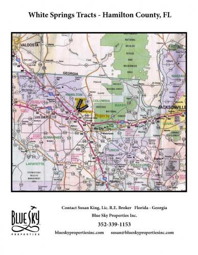 White Springs Tracts - FL Location Map