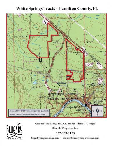 White Springs Tracts - Topo Map