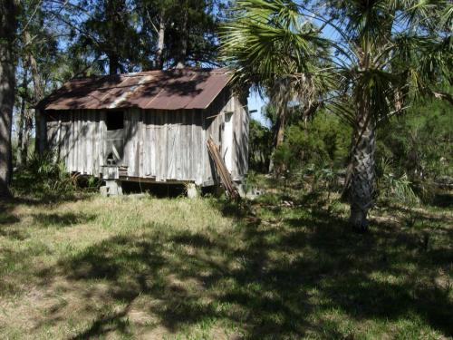 Storage shed in camp